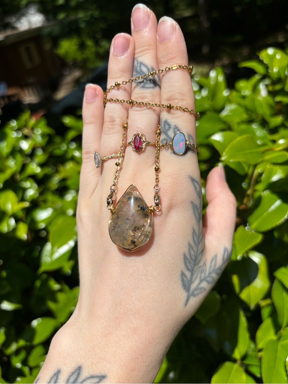 Star rutile quartz interchangeable necklace - Picture 3 of 4